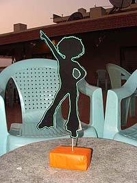 Green girl centerpiece